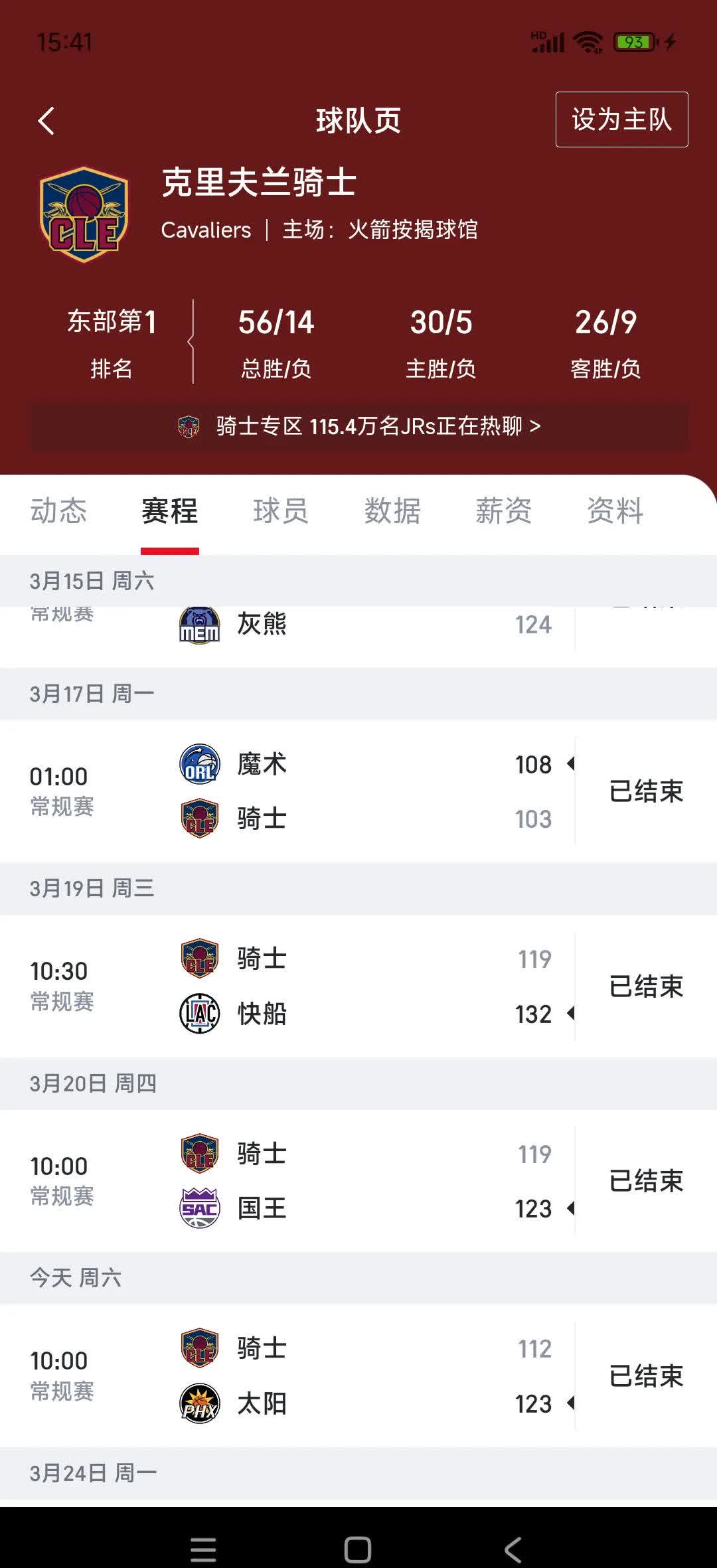 骑士重夺榜首，战绩超乎想象